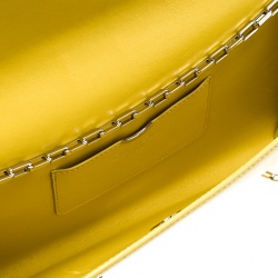 مملوكة مسبقًا حقيبة كلتش ديور ايفينينغ جون فيف جلد صفراء