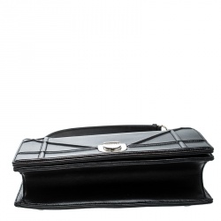 Pre Owned Dior Black Leather Medium Diorama Flap Shoulder Bag