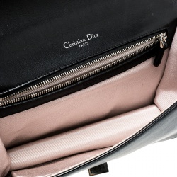 Pre Owned Dior Black Leather Medium Diorama Flap Shoulder Bag