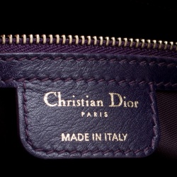 Pre Owned Dior Purple Quilted Nylon Lady Dior Tote