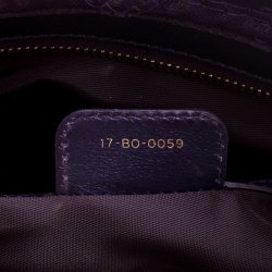 Pre Owned Dior Purple Quilted Nylon Lady Dior Tote