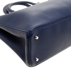 مملوكة مسبقًا Dior Dark Blue Leather Large Diorissimo Shopper Tote