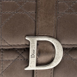 Dior Beige Cannage Leather Long Wallet