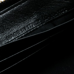 Pre Owned Dior Black Cannage Patent Leather Zippy Wallet