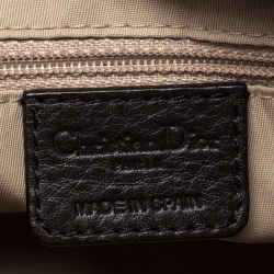 مملوكة مسبقًا حقيبة يد صغيرة ديور جلد وكانفاس ديوريسيمو بنية داكنة/ بيج