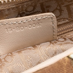 Pre Owned حقيبة ديور بيح/بني نقشة الفهد بإبازيم وسحاب