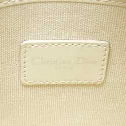 Dior White Cannage Coated Canvas Panarea Clutch