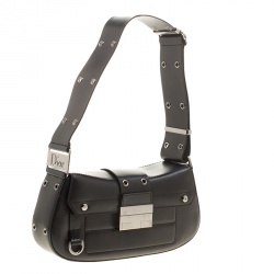 Pre Owned Dior Black Leather Shoulder Bag