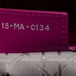 Pre Owned حقيبة ديور ليدي ديور جلد فوشيا كبيرة