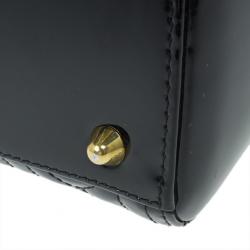 مملوكة مسبقًا Dior Black Patent Leather Large Lady Dior