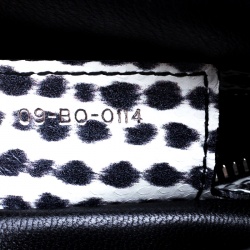 Pre Owned حقيبة كتف ديور ديورلينغ كبيرة جلد سوداء/ بيج