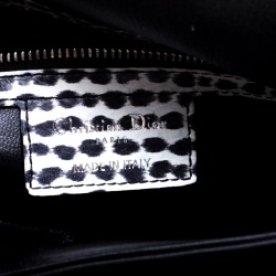 Pre Owned حقيبة كتف ديور ديورلينغ كبيرة جلد سوداء/ بيج