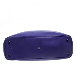 Pre Owned حقيبة يد ديور شوبر ديوريسيمو كبيرة جلد حُبيبي أزرق داكن