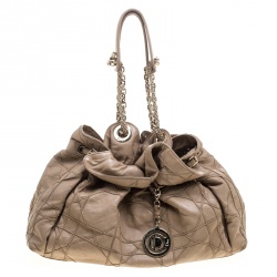 مملوكة مسبقًا Dior Brown Quilted Cannage Leather Le Trente Hobo