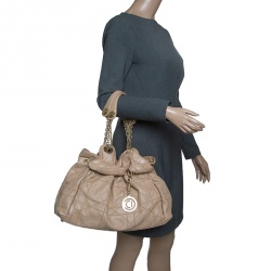 مملوكة مسبقًا Dior Brown Quilted Cannage Leather Le Trente Hobo