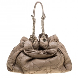 مملوكة مسبقًا Dior Brown Quilted Cannage Leather Le Trente Hobo