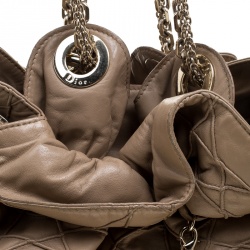 مملوكة مسبقًا Dior Brown Quilted Cannage Leather Le Trente Hobo