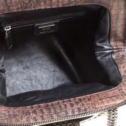 مملوكة مسبقًا Dior Black/Bronze Lizard and Leather Limited Edition 017 Jeanne Frame Satchel