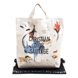 Pre Owned حقيبة يد ديور جاديور شوبر كانفاس مطبوعة متعددة الألوان