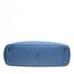 Pre Owned حقيبة يد ديور شوبر ديوريسيمو كبيرة جلد حُبيبي أزرق داكن