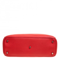Pre Owned Dior Red Leather Medium Diorissimo Shopper Tote