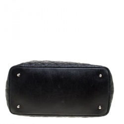 Pre Owned Dior Black Coated Canvas Small Panarea Tote