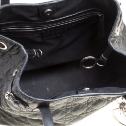 Pre Owned Dior Black Coated Canvas Small Panarea Tote