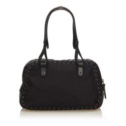 Dior Black Canvas/Leather Oblique Lovely Satchel Bag