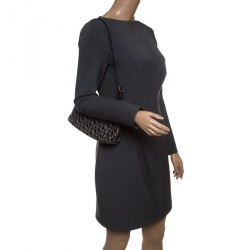 Pre Owned حقيبة يد صغيرة ديور كانفاس ديوريسيمو سوداء/ رمادية