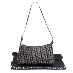 Pre Owned حقيبة يد صغيرة ديور كانفاس ديوريسيمو سوداء/ رمادية