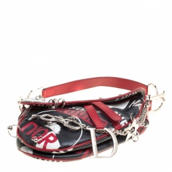 Pre Owned Dior Multicolor Coated Fabric Hardcore Saddle Bag