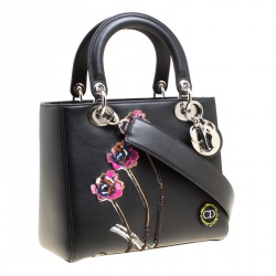 مملوكة مسبقًا حقيبة يد ديور ليدي ديور متوسطة جلد بيج