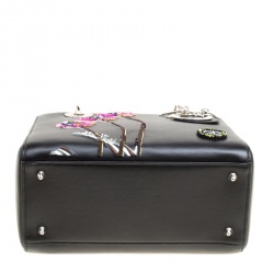 مملوكة مسبقًا حقيبة يد ديور ليدي ديور متوسطة جلد بيج