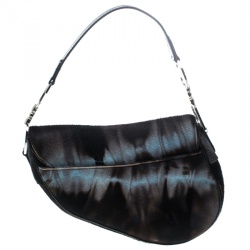 Pre Owned Dior Multicolor Calfhair Saddle Bag