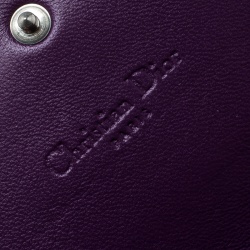مملوكة مسبقًا محفظة ديور جلد لامع بنفسجية