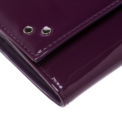 مملوكة مسبقًا محفظة ديور جلد لامع بنفسجية