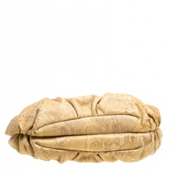 Pre Owned Dior Beige Python Limited Edition 028 Hobo