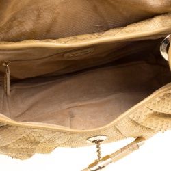 Pre Owned Dior Beige Python Limited Edition 028 Hobo
