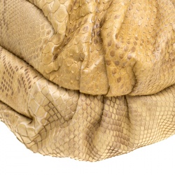Pre Owned Dior Beige Python Limited Edition 028 Hobo