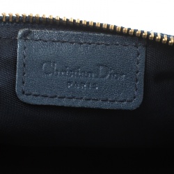 Pre Owned Dior Blue Diorissimo Canvas and Leather Saddle Bag