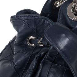 مملوكة مسبقًا Dior Navy Lambskin Leather Le 30 Cannage Tote