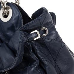 مملوكة مسبقًا Dior Navy Lambskin Leather Le 30 Cannage Tote