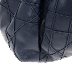 مملوكة مسبقًا Dior Navy Lambskin Leather Le 30 Cannage Tote