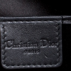 مملوكة مسبقًا Dior Black Cannage Quilted Crystal Satin Clutch