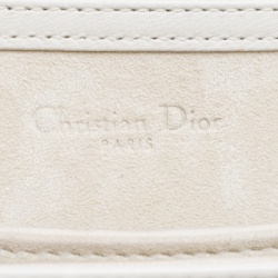 Pre Owned Dior Off White Leather Studded Diorama Vertical Clutch