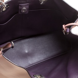 Pre Owned Dior Nude Leather Large Diorissimo Shopper Top Handle Bag