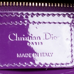 مملوكة مسبقًا Dior Purple Patent Leather Large Lady Dior Tote