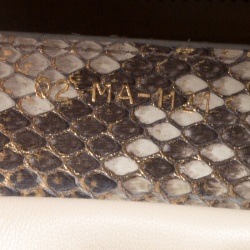 مملوكة مسبقًا Dior Cream/Gold Python Large Lady Dior Tote
