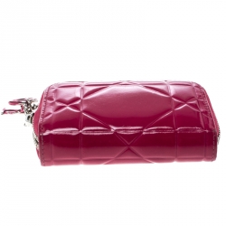 Dior Pink Cannage Patent Leather Tutti Coin Purse