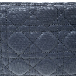 Pre Owned Dior Grey Cannage Coated Canvas Panarea Clutch